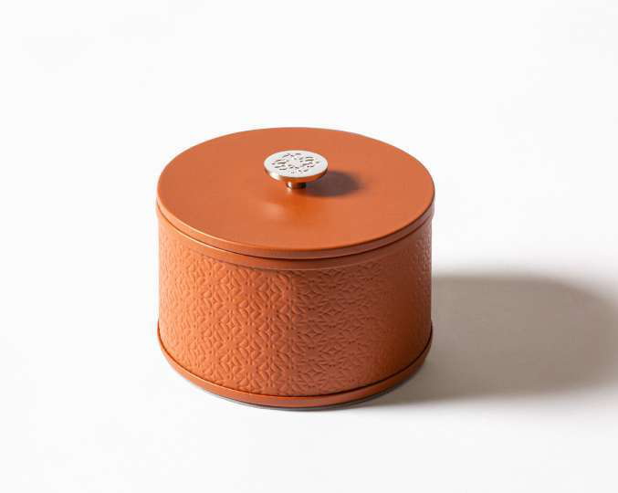 Круглая кожаная коробка  Monogram