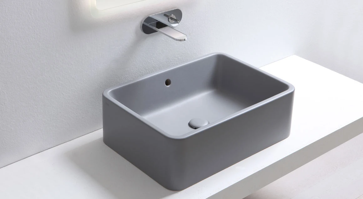 Прямоугольная накладная раковина 60 с переливом Ceramica Cielo