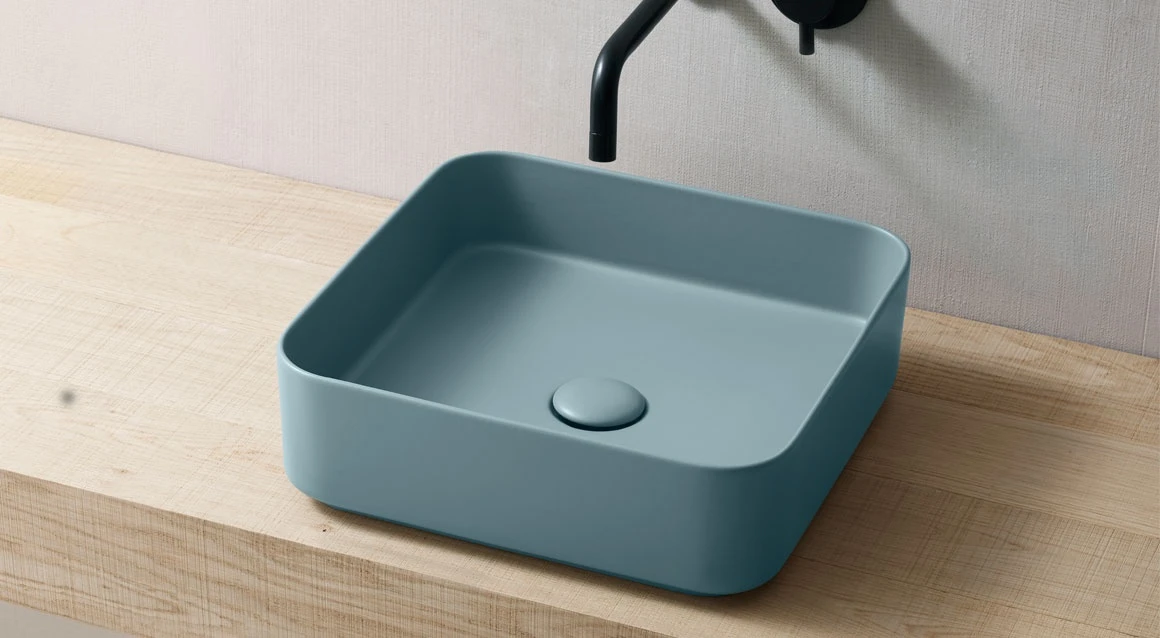 Квадратная раковина Shui Comfort 40. Ceramica Cielo
