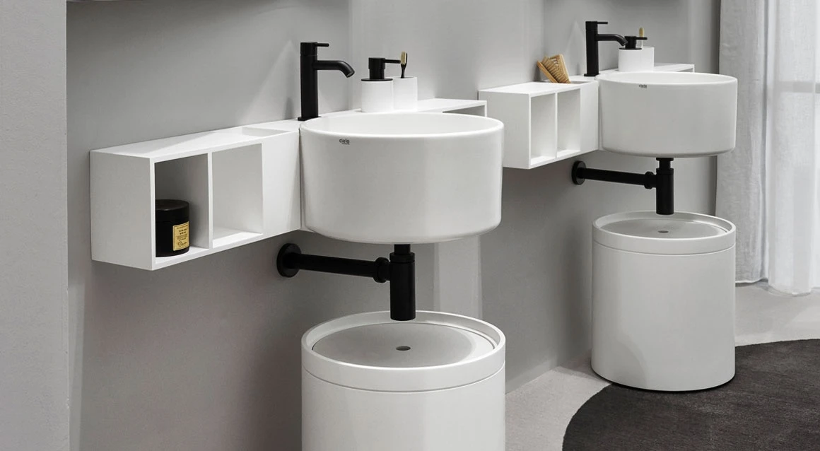 Подвесная раковина Sella с тумбой Ceramica Cielo