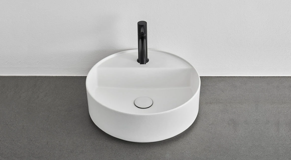 Круглая раковина Shui Comfort с одним отверстием 45. Ceramica Cielo