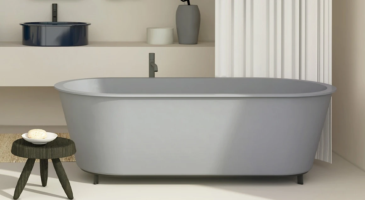 Ванна Ottavia из Solid Surface с каркасом Ceramica Cielo