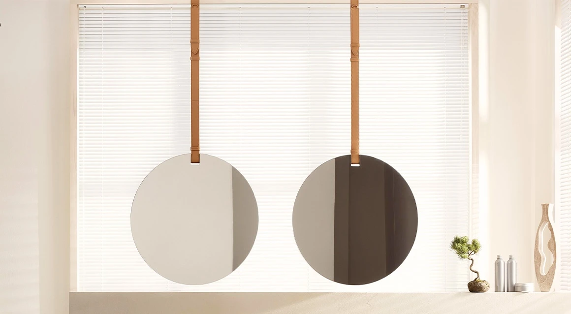 Зеркало ø60 с кожаным ремнём Ceramica Cielo