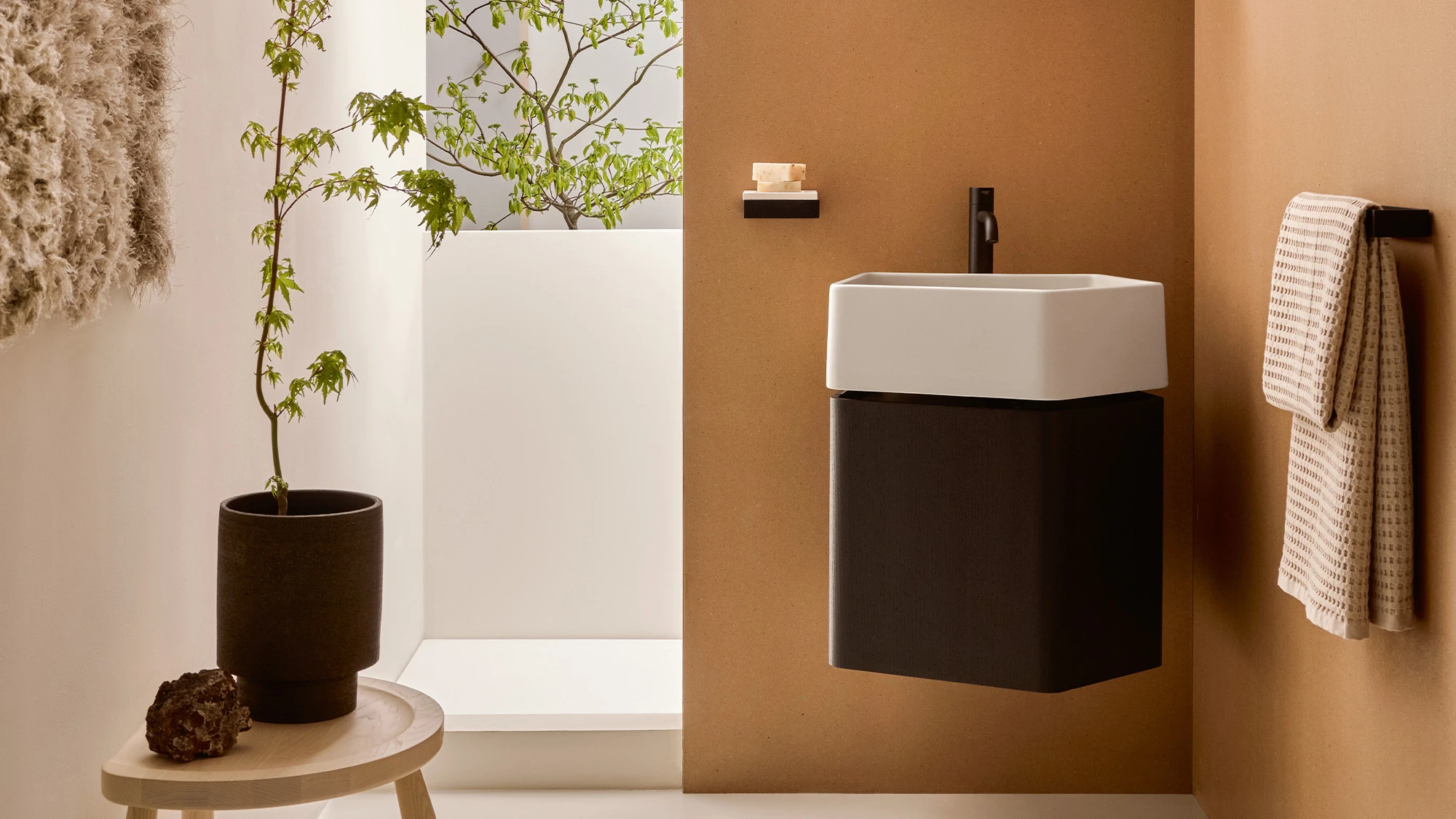 Раковина Kanto с тумбой 50. Ceramica Cielo