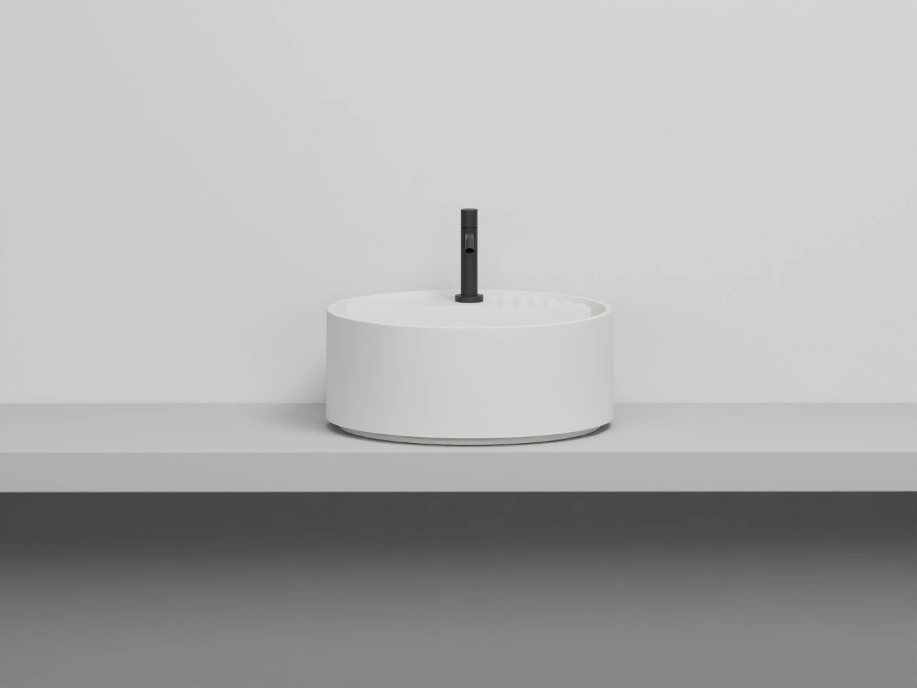 Круглая раковина Tiberino с одним отверстием Ceramica Cielo