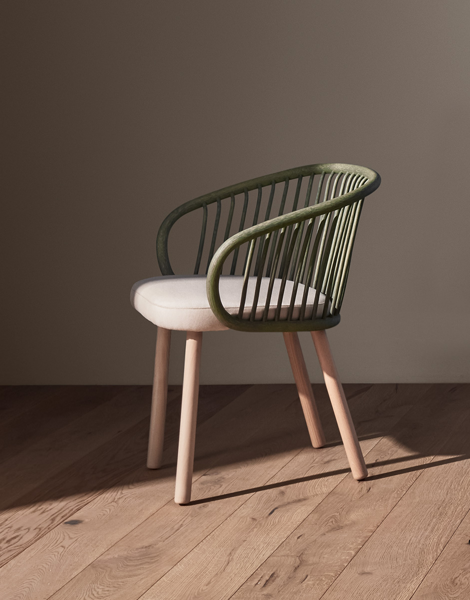 Стул Expormim HUMA DINING WITH SOLID WOOD LEGS