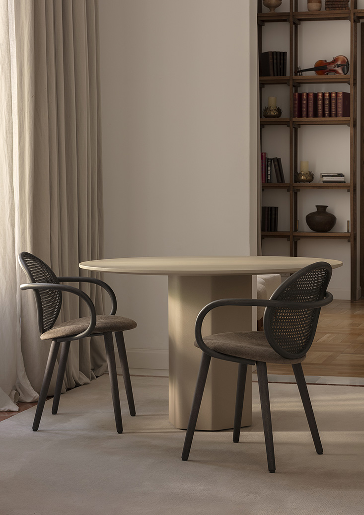 Стул Expormim LOOP DINING WITH SOLID WOOD LEGS