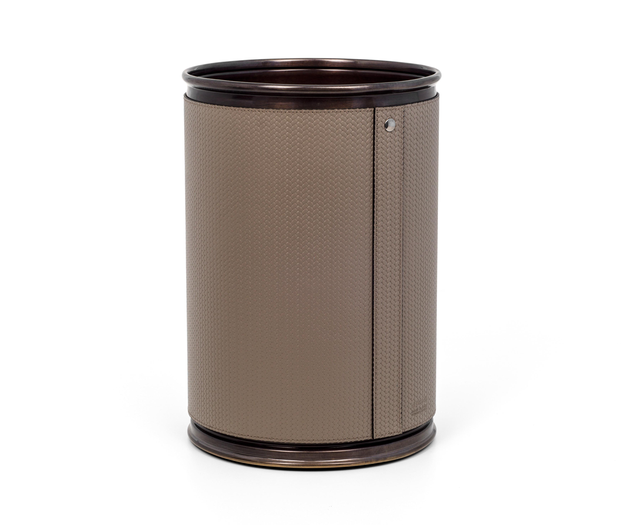 Round metal bin