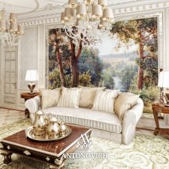 Идеи дизайна холла с мягкой мебелью от Antonovich Home