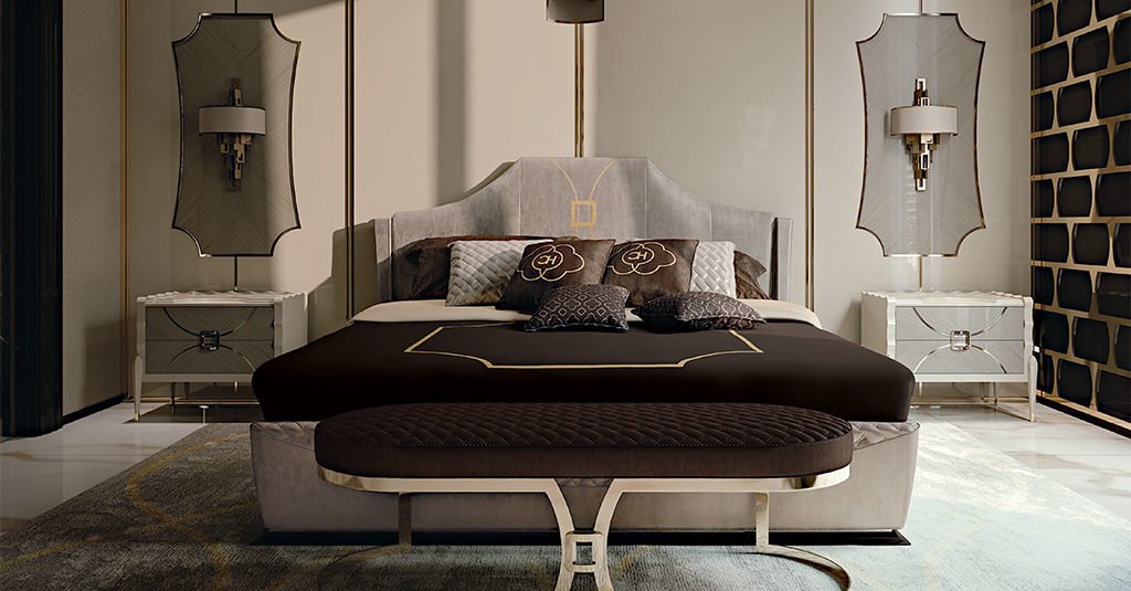Кровать С Мягкой Обивкой, Внутренние Размеры 180 X 200 Carpanese Home Спальня House Of Art. Glamour