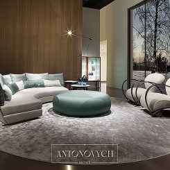 Giorgetti гостиная с диванами Dhow от Antonovich Home